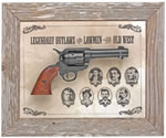 Outlaws and Lawmen Framed Replica Gun Set